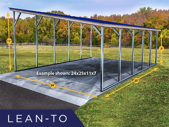stand alone lean to carport
